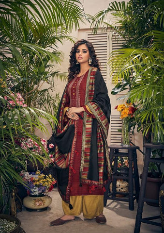 Shahnaz Arts Presents Panihari Pashmina Embroidery Work Fancy Designer Salwar Suits