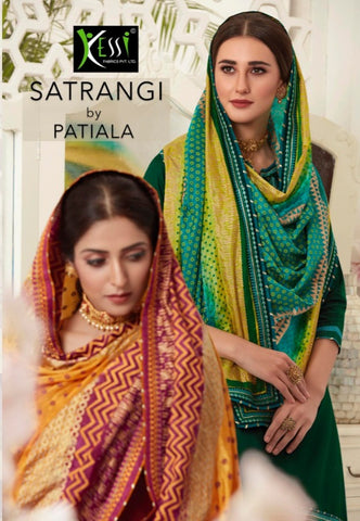 Kessi Fabrics Satrangi By Patiyala Jam Silk Embroiderey Work Suits