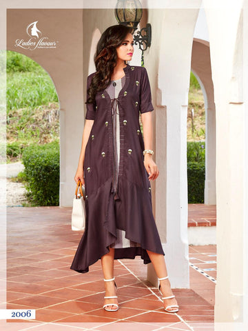 Jacket style sale kurti for ladies