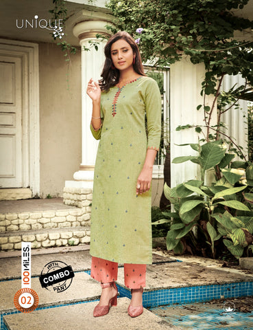100 Miles Launched Unique Cotton Casual Wear Kurtis Collection