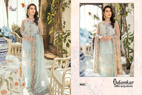 Shree Fabs Qalamkar Summer Spring 8001 Pakistani Salwar Suits