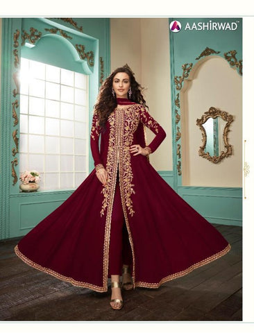 Aashirwad Creation Presents Alimirah Georgette Fancy Designer Salwar Suits