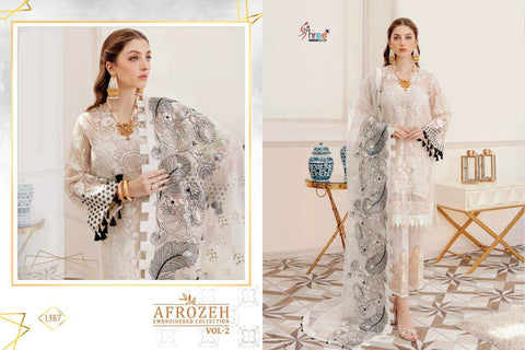 Shree Fabs Afrozeh Embroidered Collection Vol-2 1384-1389 Pakistani Salwar Suits