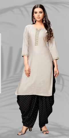 Channel 9 Presents Yukta Jam Satin Embroidery Work Patiyala Type Fancy Designer Kurtis