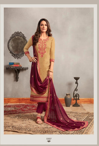Kessi Launched Gulal Jam Silk Embroidery Fancy Designer Salwar Kameez