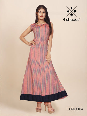 4 Shades Presents Maggie Rayon Gold Printed Fancy Designer Kurtis