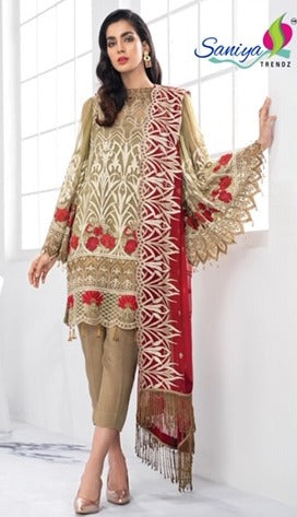 Saniya Trendz Akbar Aslam Designer Embroidery Work Salwar Suits