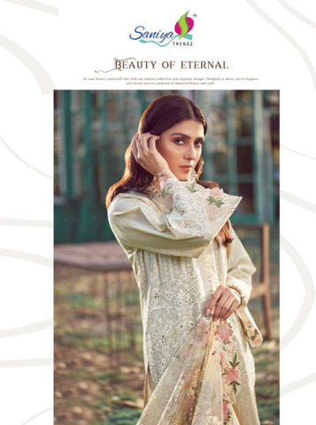 Saniya Trendz Lelaf Cotton Heavy Embroidery Work Salwar Kameez
