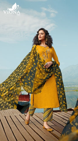 Viona Suits Presents Adaa Pashmina Embroidery Work Fancy Designer Salwar Suits