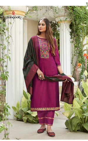 Rangoon Presents Rajdhani Silk Fancy Designer Salwar Suits
