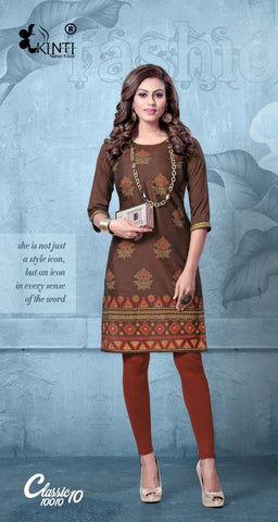 Kinti Presents Classic Vol 10 Rayon Printed Daily Wear Kurtis Collection