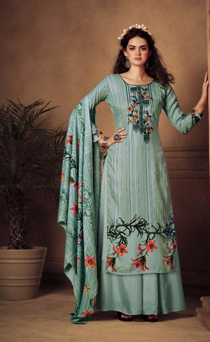 Sargam Prints Presents Gulzar Pashmina Printed Embroidery Work Fancy Designer Salwar Suits