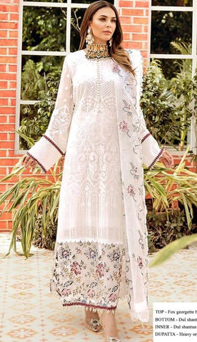 Serene Launched La Fleun Fox Georgette Heavy Embroidery Work Pakistani Salwar Suits