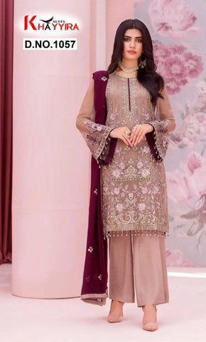 Khayyira Suit Launched Kuch Khas Embroidery Work Georgette Pakistani Salwar Suits
