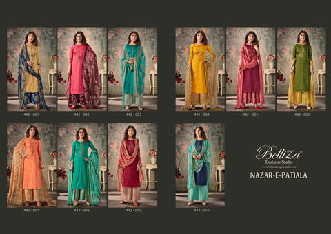 Belliza Designer Studio Nazar E Patiala Daily Wear Salwar Suits