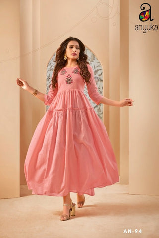 Anyuka Launched Blush Mal Cotton Casual Wear Kurtis Collection