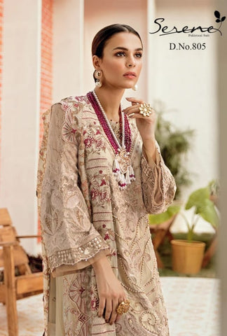 Serene La Fleur Fox Butterfly Net Dupatta Fox Georgette Pakistani Salwar Suits