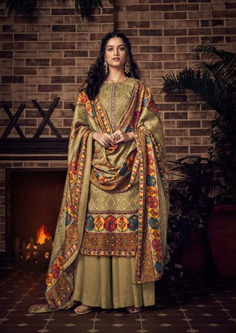 Belliza Designer Studio Presents Pashmina Printed Embroidery Work Fancy Designer Salwar Kameez
