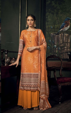 Belliza Designer Studio Launched Bella Pashmina Printed Embroidery Work Fancy Designer Salwar Kameez