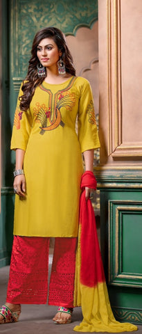 JLF Presents Innaya Rayon Fabric Fancy Designer Kurtis Collection With Plazzo