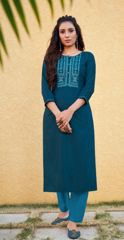 Kalaroop Kajree Presents Pili Linen Fancy Designer Kurtis Collection