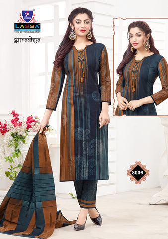 Lassa Presents Aaradhya Vol 8 Cotton Casual Wear Salwar Suits