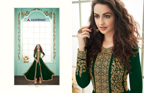 Aashirwad Creation Presents Alimirah Georgette Fancy Designer Salwar Suits