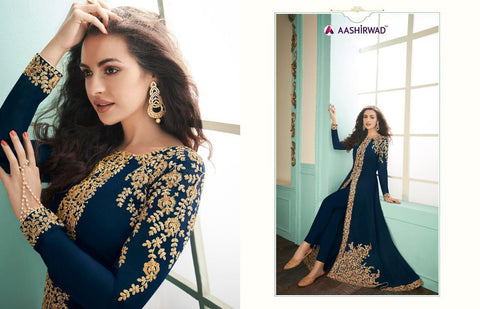 Aashirwad Creation Presents Alimirah Georgette Fancy Designer Salwar Suits