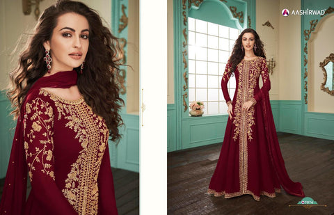 Aashirwad Creation Presents Alimirah Georgette Fancy Designer Salwar Suits