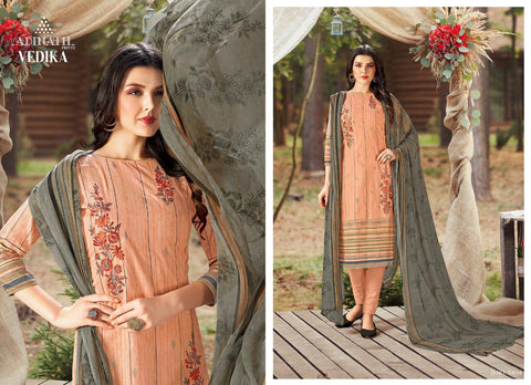 Adinath Prints Presents Vedika Pashmina Printed Embroidery Work Fancy Designer Salwar Kameez