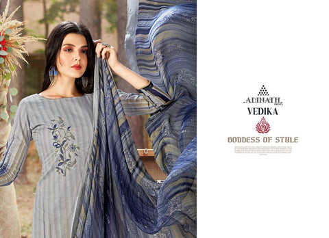 Adinath Prints Presents Vedika Pashmina Printed Embroidery Work Fancy Designer Salwar Kameez