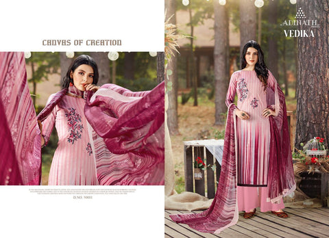 Adinath Prints Presents Vedika Pashmina Printed Embroidery Work Fancy Designer Salwar Kameez