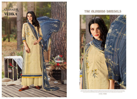 Adinath Prints Presents Vedika Pashmina Printed Embroidery Work Fancy Designer Salwar Kameez