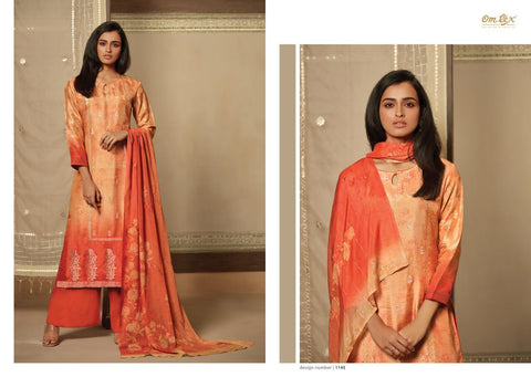 OMTEX ADVIKA BANARASI JACQUARD DIGITAL PRINT DRESS MATERIAL