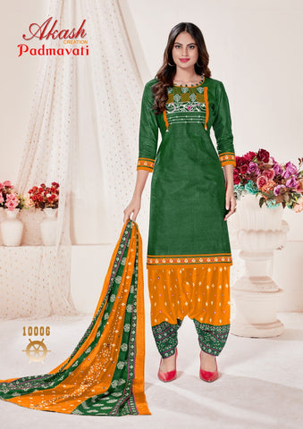 Akash Creation Padamavati Cotton Fabric Fancy Designer Printed Salwar Suit