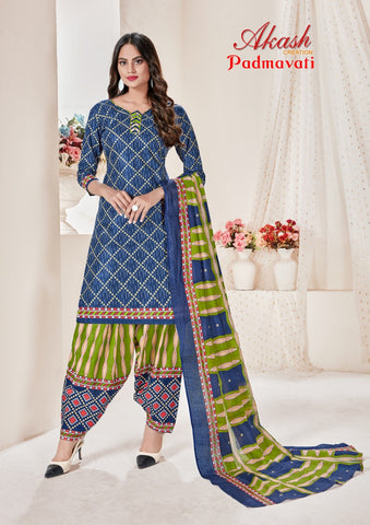 Akash Creation Padamavati Cotton Fabric Fancy Designer Printed Salwar Suit
