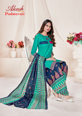 Akash Creation Padamavati Cotton Fabric Fancy Designer Printed Salwar Suit