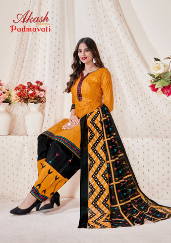 Akash Creation Padamavati Cotton Fabric Fancy Designer Printed Salwar Suit