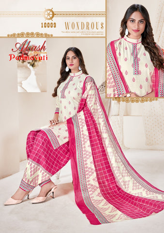 Akash Creation Padamavati Vol 10 Cotton Fabric Fancy Print Salwar Suit