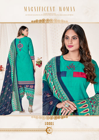 Akash Creation Padamavati Vol 10 Cotton Fabric Fancy Print Salwar Suit