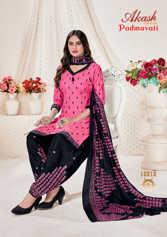 Akash Creation Padamavati Vol 10 Cotton Fabric Fancy Print Salwar Suit