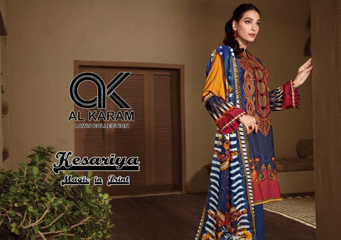 AL KARAM PRESENTS KESARIYA LAWN COLLECTION SUITS COLLECTION