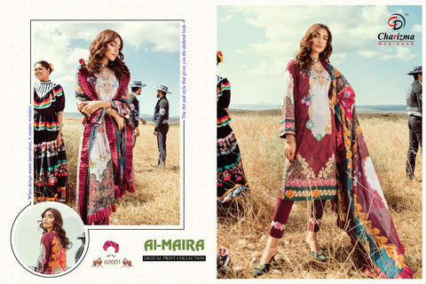 Charizma Al Maira Jam Cotton Pakistani Embroidery Work Salwar Kameez