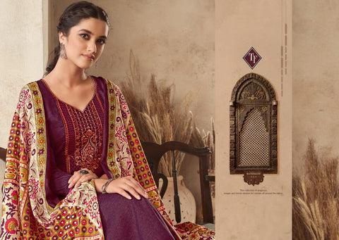 Tanisihk Fashion Present Alifa Vol 2 Embroidery Work Salwar Kameez Collection