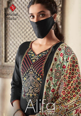 Tanisihk Fashion Present Alifa Vol 2 Embroidery Work Salwar Kameez Collection