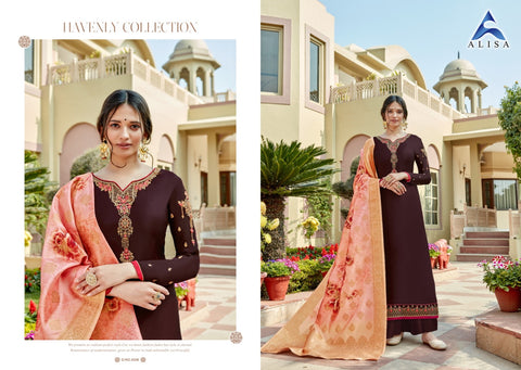 ALISA SUHANA VOL 4 SATIN GEORGETTE HEAVY WORK SUIT COLLECTION