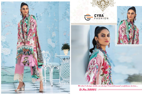 Cyra Fashion Alizah Vol 4 Jam Cotton Embroidery Work Pakistani Suits