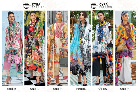Cyra Fashion Alizah Vol 4 Jam Cotton Embroidery Work Pakistani Suits