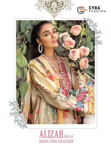 Cyra Fashion Alizah Vol 4 Jam Cotton Embroidery Work Pakistani Suits