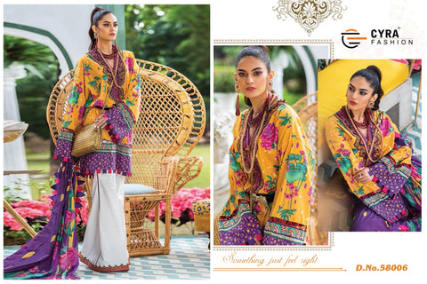 Cyra Fashion Alizah Vol 4 Jam Cotton Embroidery Work Pakistani Suits